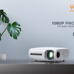 بلوتوث WiFi 5G YABER Pro V7، پروژکتور Native 1080P پشتیبانی از تصحیح خودکار کیستون 4K، 6D و 4P/4D، پروژکتورهای فیلم HD، ویدئو پروژکتور 4K برای خانه و فضای باز