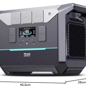 نیروگاه قابل حمل DaranEner NEO2000 2000W 2074Wh، ژنراتور خورشیدی LiFePO4، نیروگاه بالکن با شارژ سریع 1.8 ساعته، ذخیره برق 230 ولت، ژنراتور فضای باز، منبع تغذیه برای کمپینگ