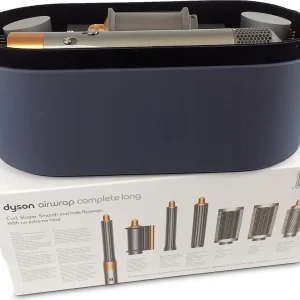 حالت دهنده موی کوتاه چند حالته Dyson Airwrap Complete جنس نیکل/مس، شامل 6 سری، فرکننده هوای گرم، موهای کوتاه تر از سینه، اتوی فر کننده با سری های مختلف، برس هوای گرم، سشوار